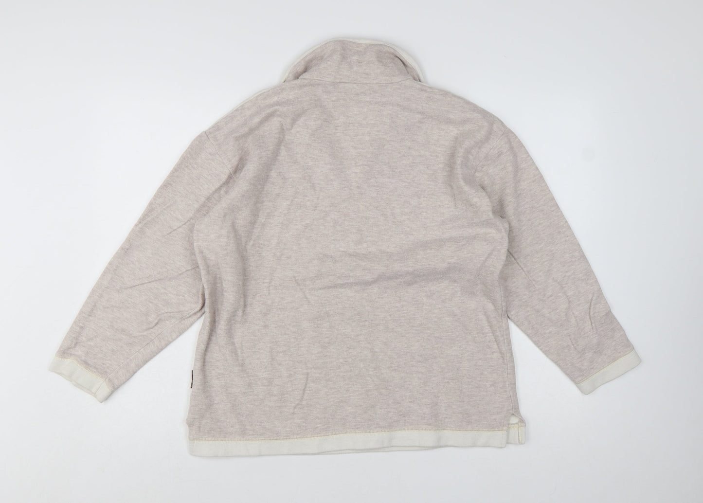 Disneyland Paris Women Beige Cotton Pullover Sweatshirt M Mickey Minnie