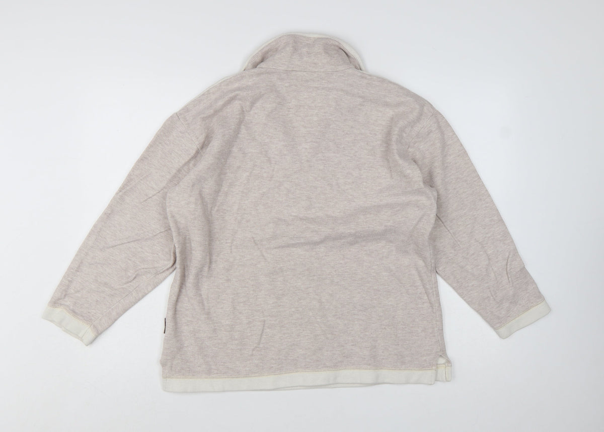 Disneyland Paris Women Beige Cotton Pullover Sweatshirt M Mickey Minnie