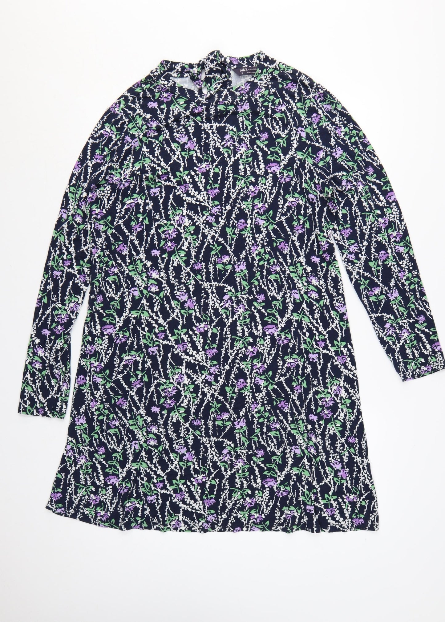 Marks and Spencer Women’s Multicoloured Floral Shift Dress Size 16