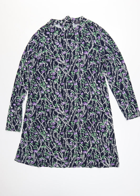 Marks and Spencer Women’s Multicoloured Floral Shift Dress Size 16