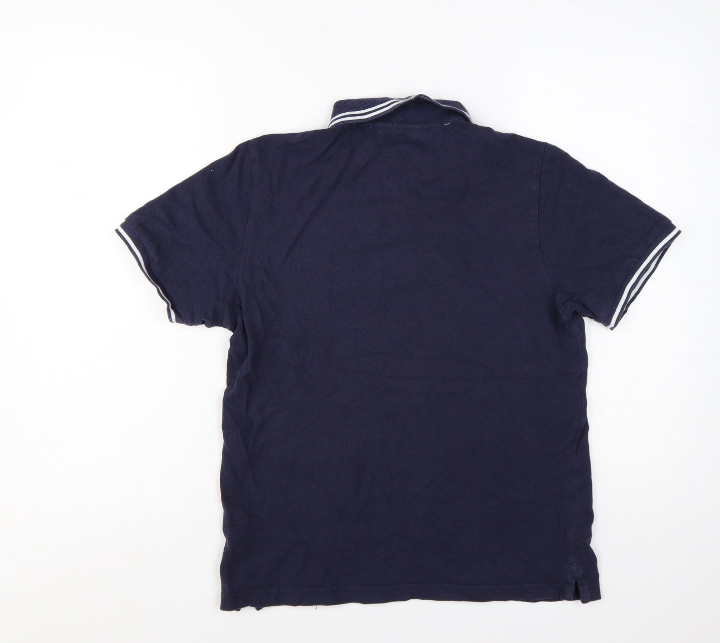 Ben Sherman Men's Blue Regular Fit Cotton Polo Shirt M