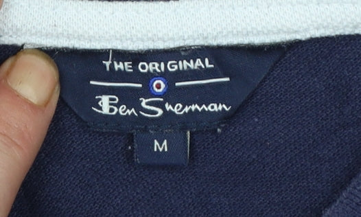 Ben Sherman Men's Blue Regular Fit Cotton Polo Shirt M