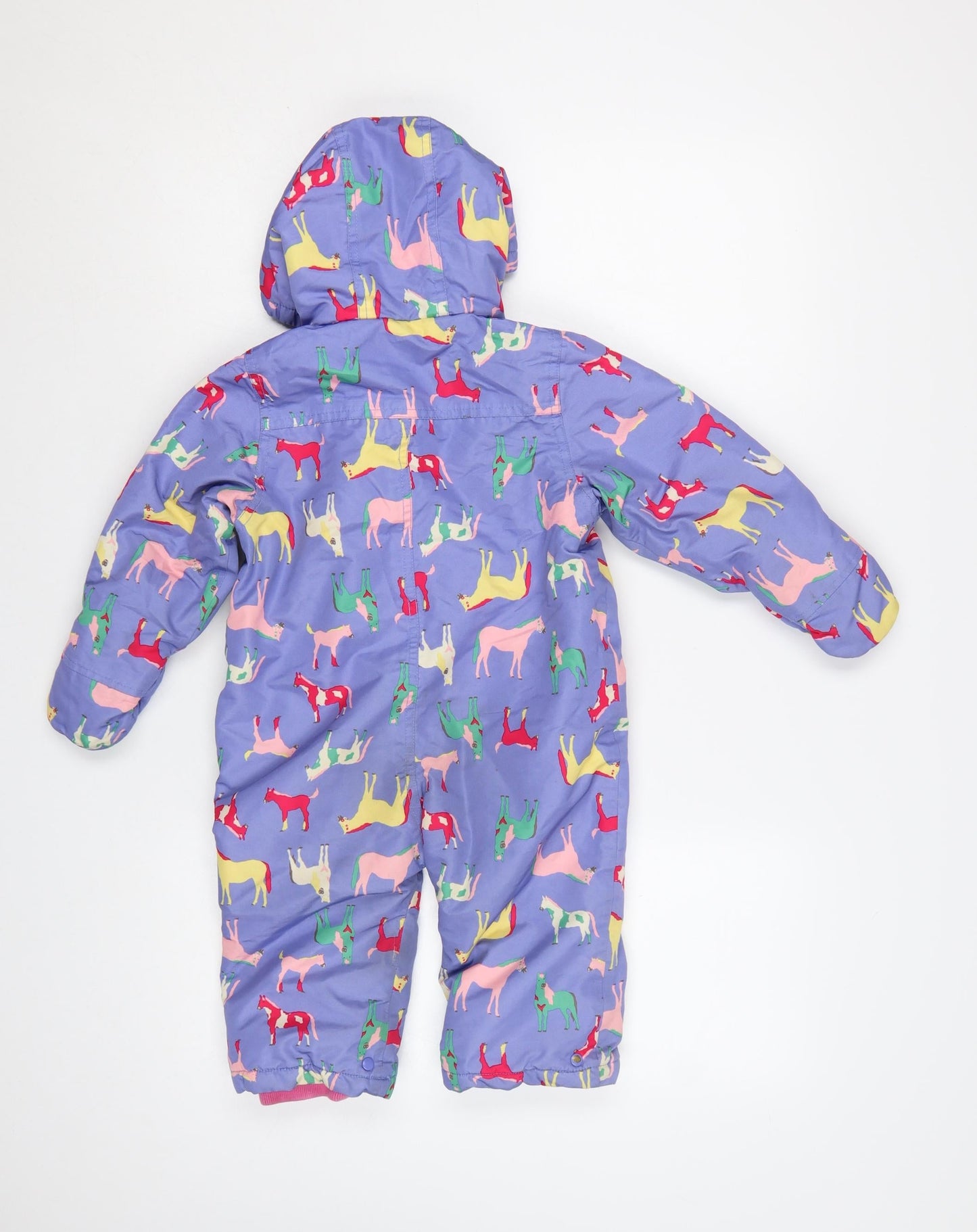 Joules Unisex Baby Purple Animal Print Hooded Snowsuit 12-18 Months Waterproof