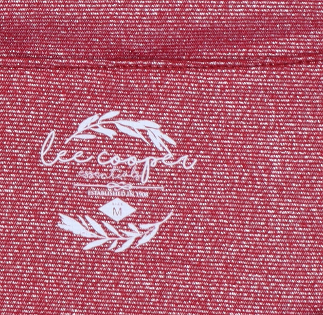 Lee Cooper Women's Red Tunic Blouse M 3/4 Sleeve Stretch Top