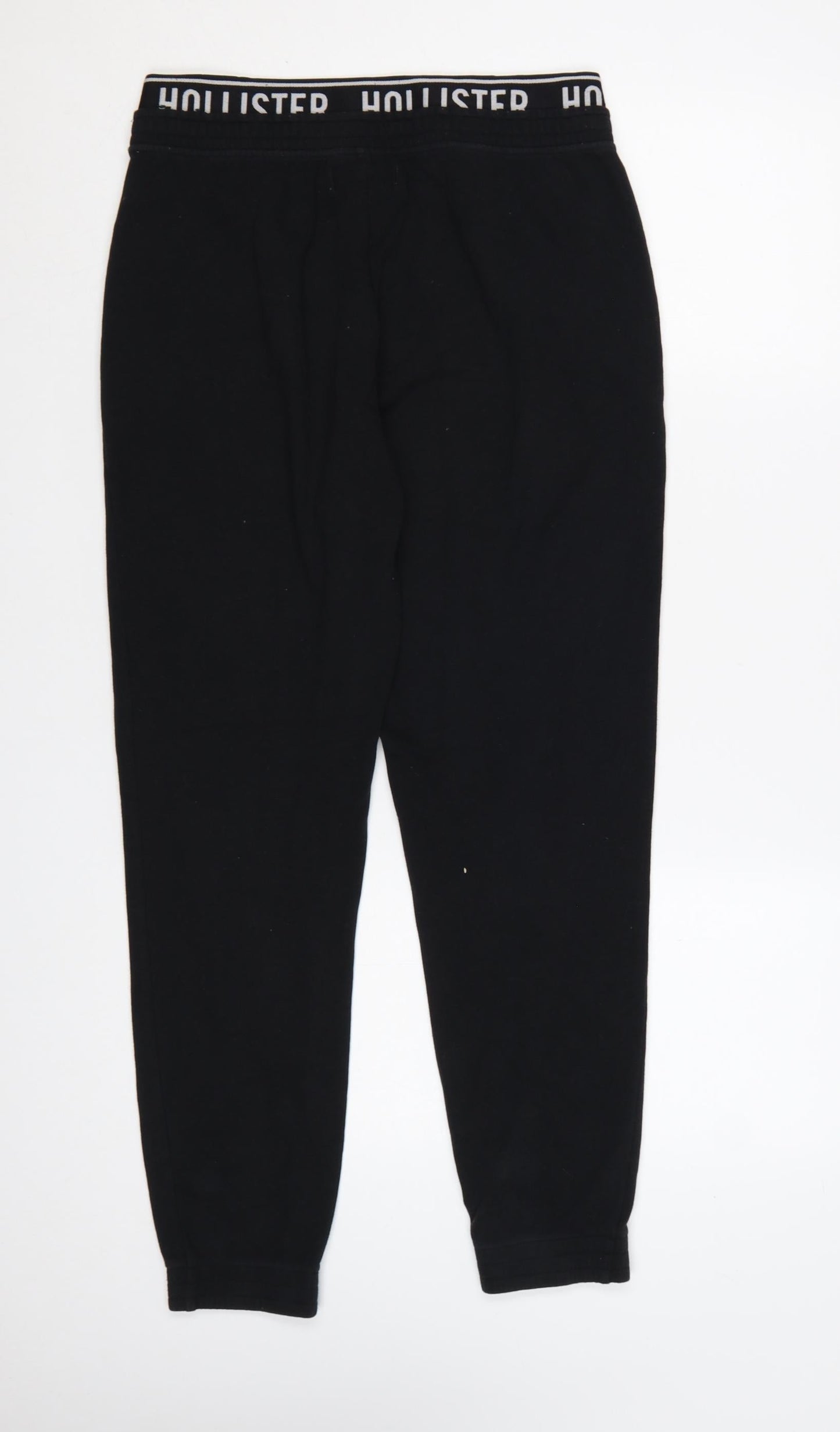 Hollister Men's Black Fleece Joggers S Regular Fit Elastic Waist