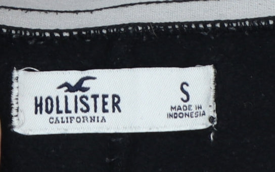 Hollister Men's Black Fleece Joggers S Regular Fit Elastic Waist