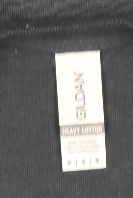 Gildan Men’s Black London Bus Graphic Heavy Cotton T-Shirt M