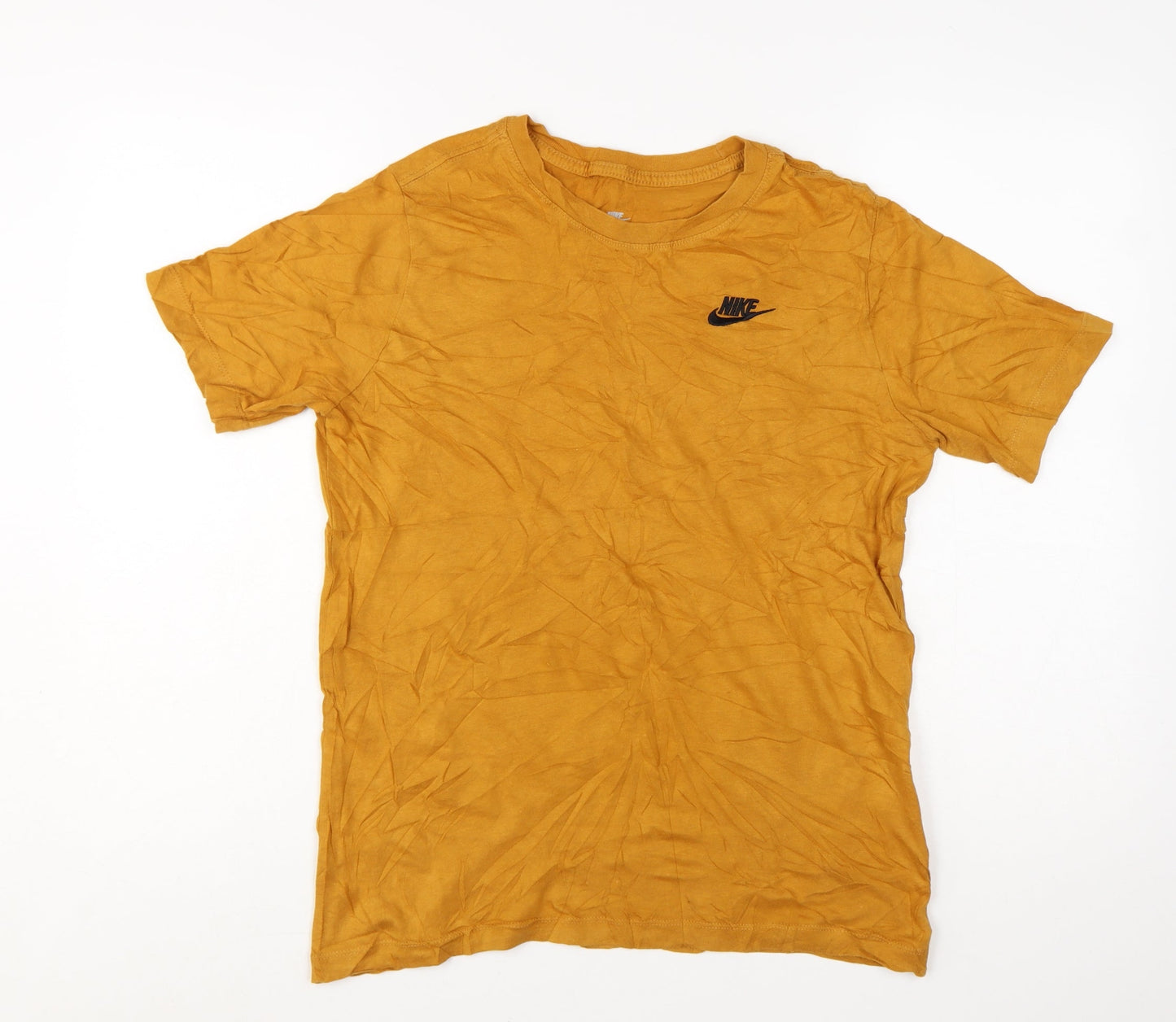 Nike Boys Mustard Yellow Short Sleeve T-Shirt 158-170cm Classic Fit