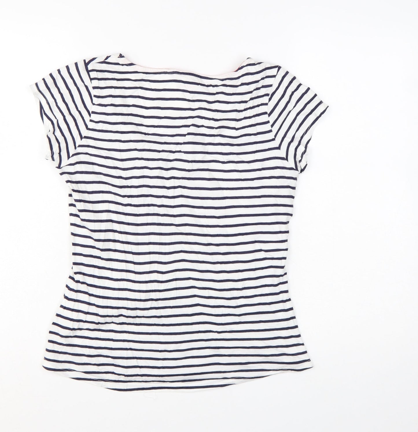 Boden Womens Multicoloured Striped Short Sleeve T-Shirt Size 8