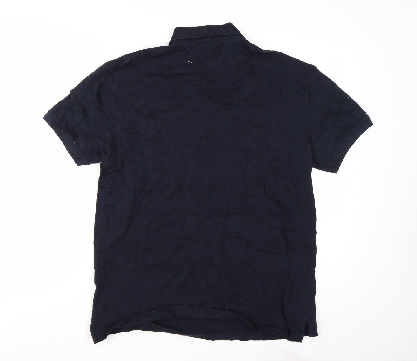 Emporio Armani Men's Blue XL Essential Logo Cotton Polo Shirt