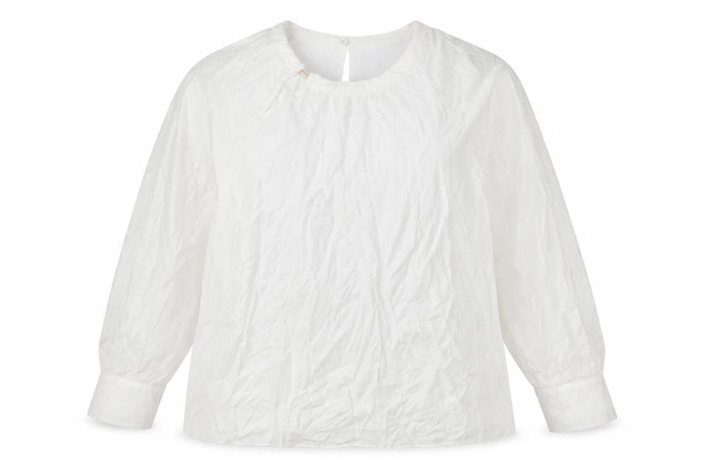 Marks & Spencer Women’s Ivory Long Sleeve Basic Blouse Size 20