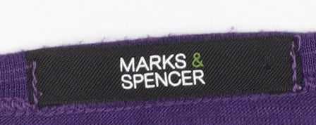 Marks & Spencer Women's Purple 3/4 Sleeve Basic Jersey T-Shirt Size 18
