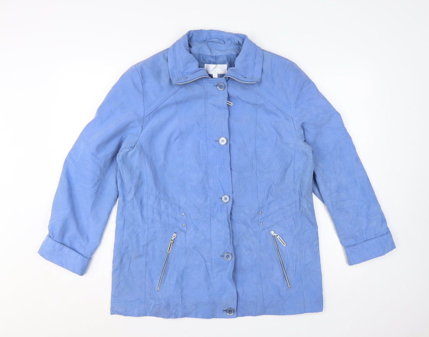 Cotswold Collections Women's Blue Size 12 Mid-Length Basic Jacket