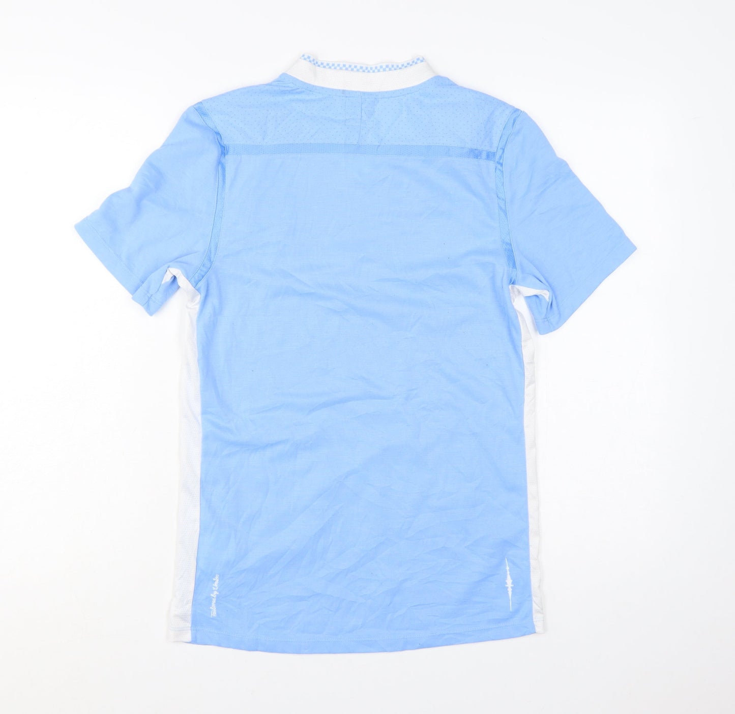 Umbro Men's Blue Manchester City Football Short Sleeve V-Neck T-Shirt Size 34