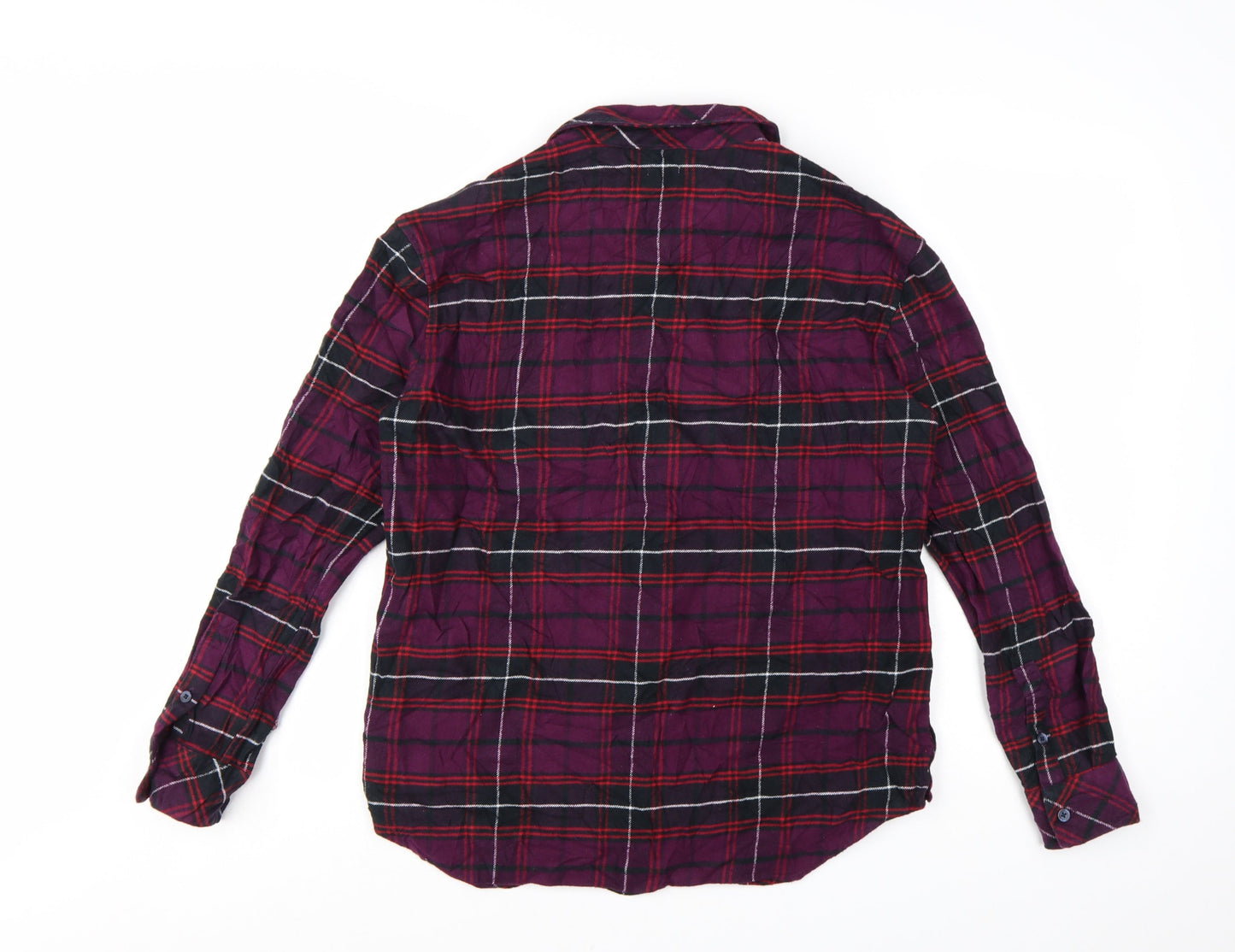 Jack Wills Womens Multicoloured Plaid Cotton Button-Up Shirt Size 10