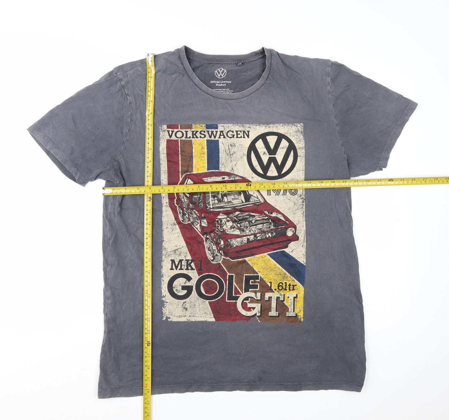 Next Men's Grey Volkswagen Golf GTI Retro Graphic Cotton T-Shirt L