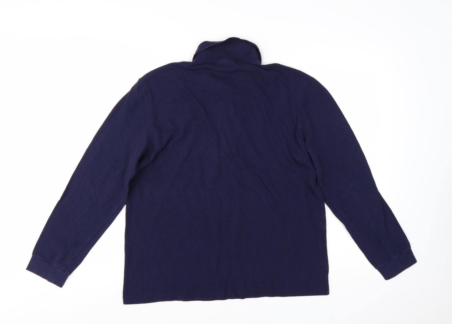 Lacoste Men's Blue Long Sleeve Cotton Polo Shirt Size M