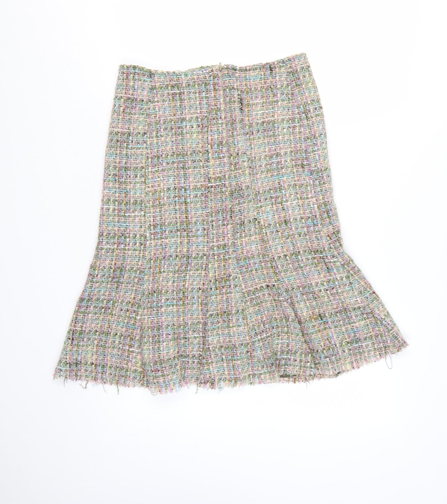 Jigsaw Women Multicoloured Tweed A-Line Wool Skirt Size 10
