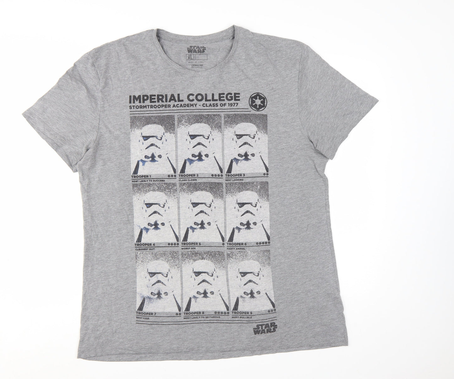 Tu Star Wars Men's Grey XL Graphic Stormtrooper T-Shirt