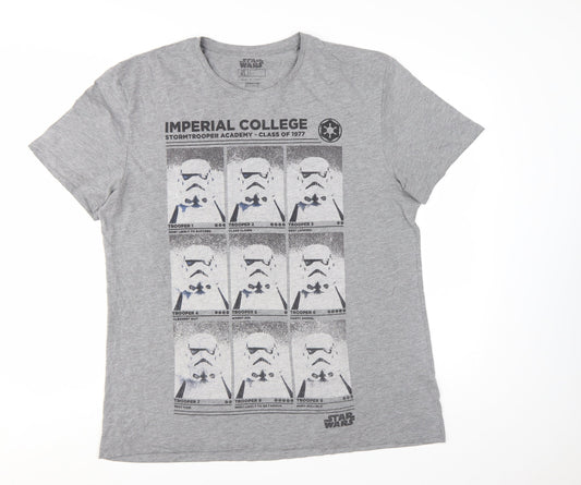 Tu Star Wars Men's Grey XL Graphic Stormtrooper T-Shirt