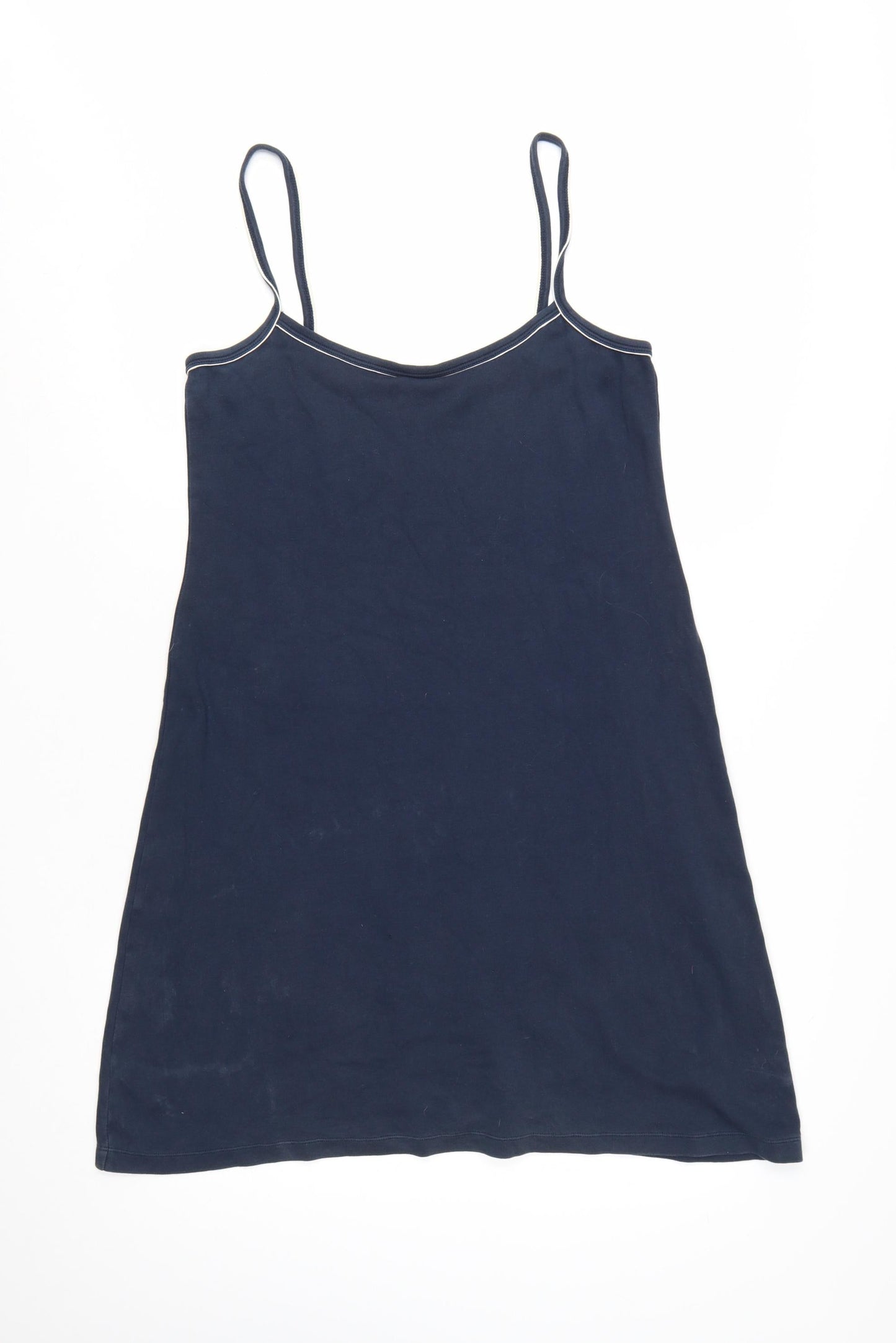 Next Women Blue Size 16 Slip Dress Cotton Jersey Summer Wear