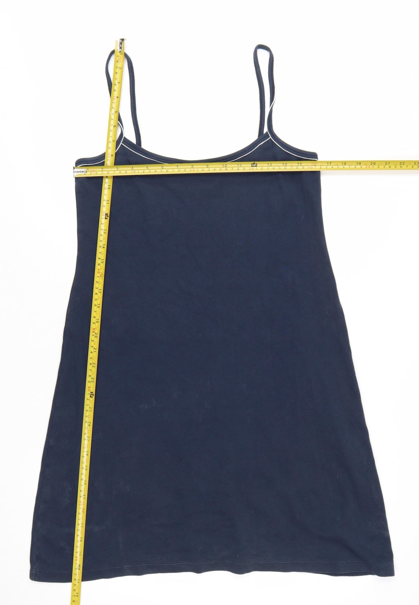 Next Women Blue Size 16 Slip Dress Cotton Jersey Summer Wear