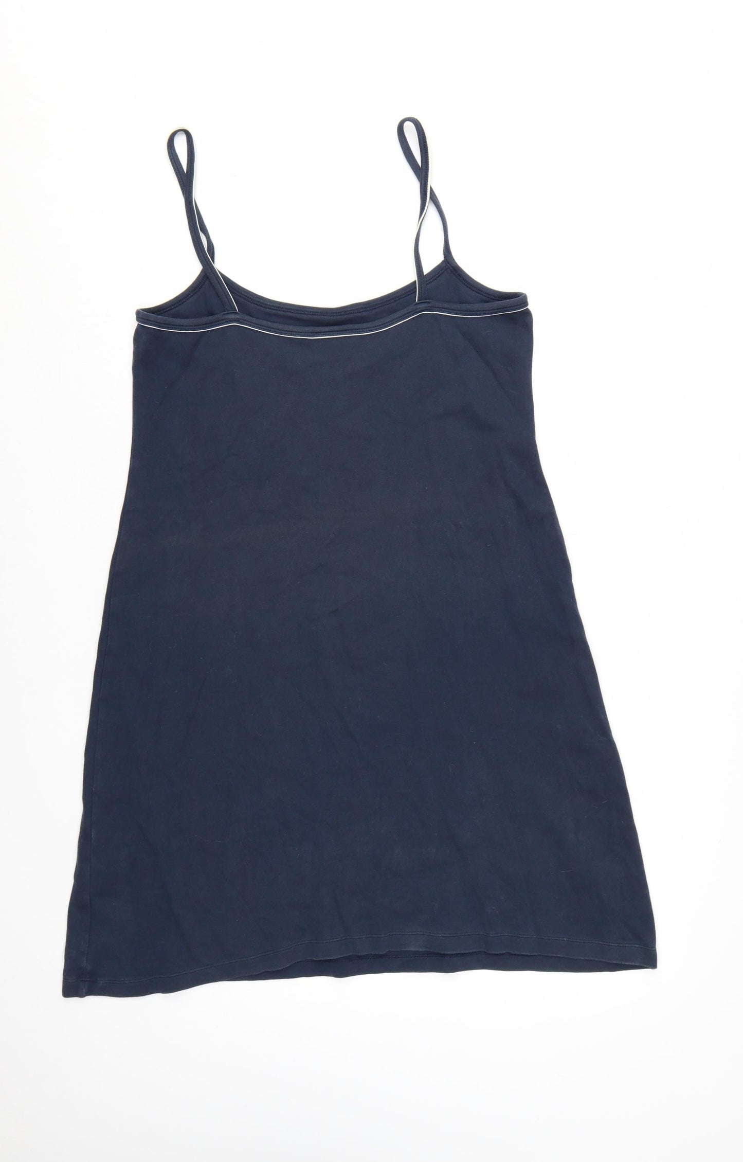 Next Women Blue Size 16 Slip Dress Cotton Jersey Summer Wear