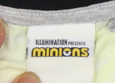 Next Minions Boys Yellow Long Sleeve T-Shirt 12 Years Tie Dye Cotton