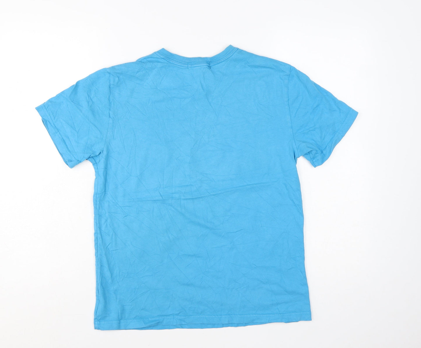 Ralph Lauren Boys Blue Cotton V-Neck Short Sleeve T-Shirt Size 14-16 Years