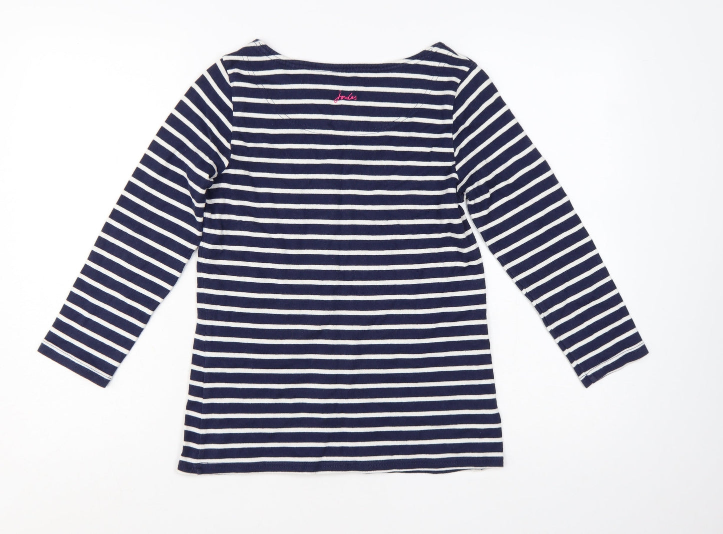 Joules Women’s Blue Striped Long Sleeve Cotton Nautical Top UK 8