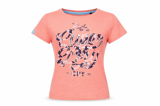Superdry Women's Pink XS Graphic Slim Fit Short Sleeve T-Shirt
