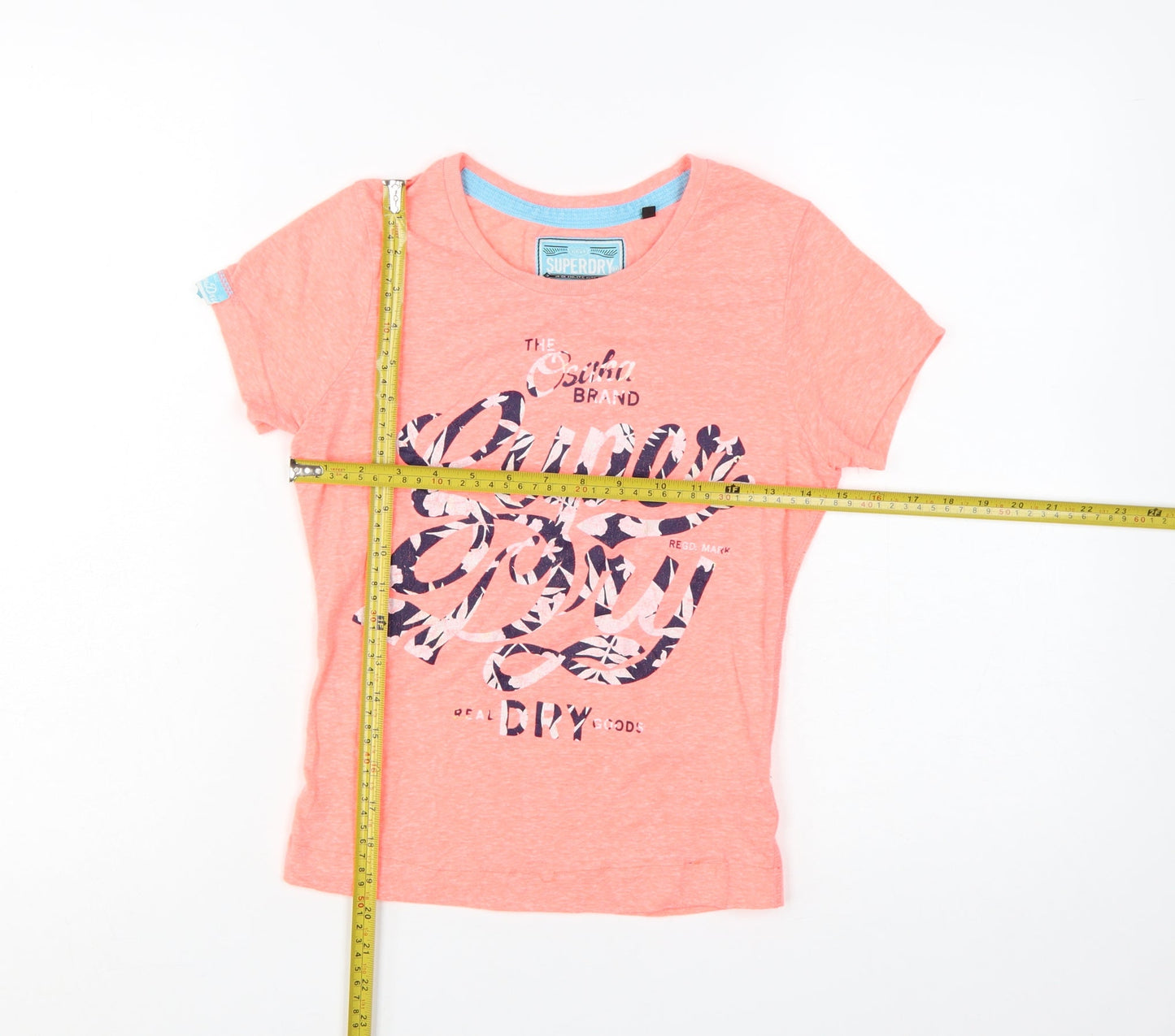 Superdry Women's Pink XS Graphic Slim Fit Short Sleeve T-Shirt
