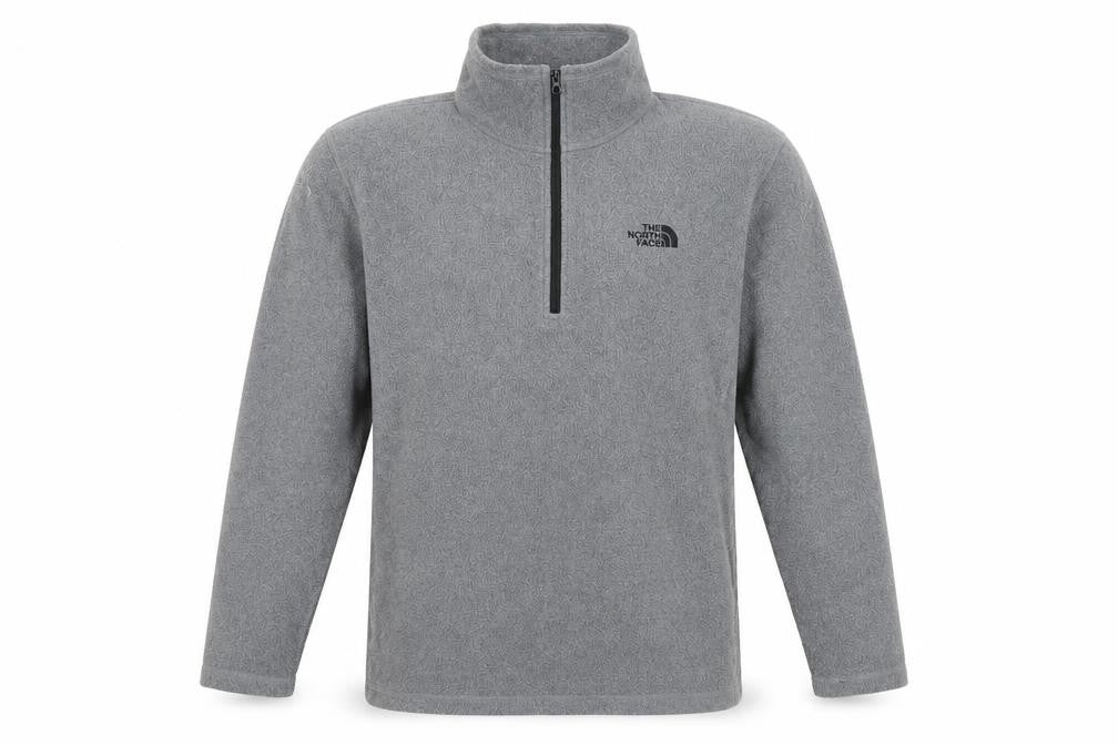 The North Face Mens Grey Fleece 1/4 Zip Pullover Sweatshirt Size S