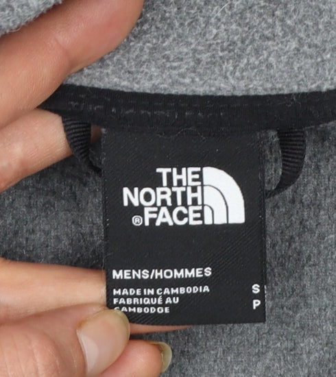 The North Face Mens Grey Fleece 1/4 Zip Pullover Sweatshirt Size S