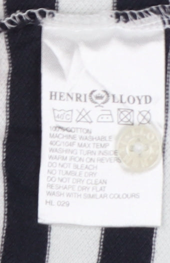 Henri Lloyd Men's Multicoloured Striped Cotton Polo Shirt L