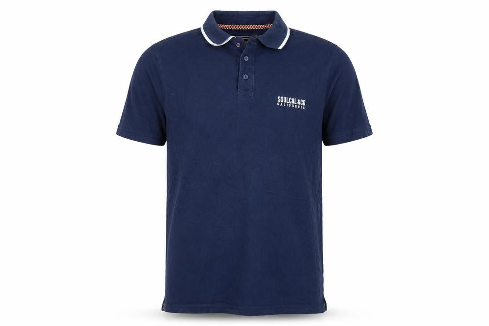 SoulCal Men's Blue Polo Shirt Size M Casual Cotton