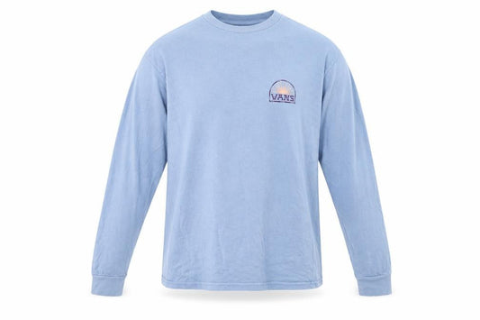 Vans Men's Blue Long Sleeve Graphic Cotton T-Shirt Small