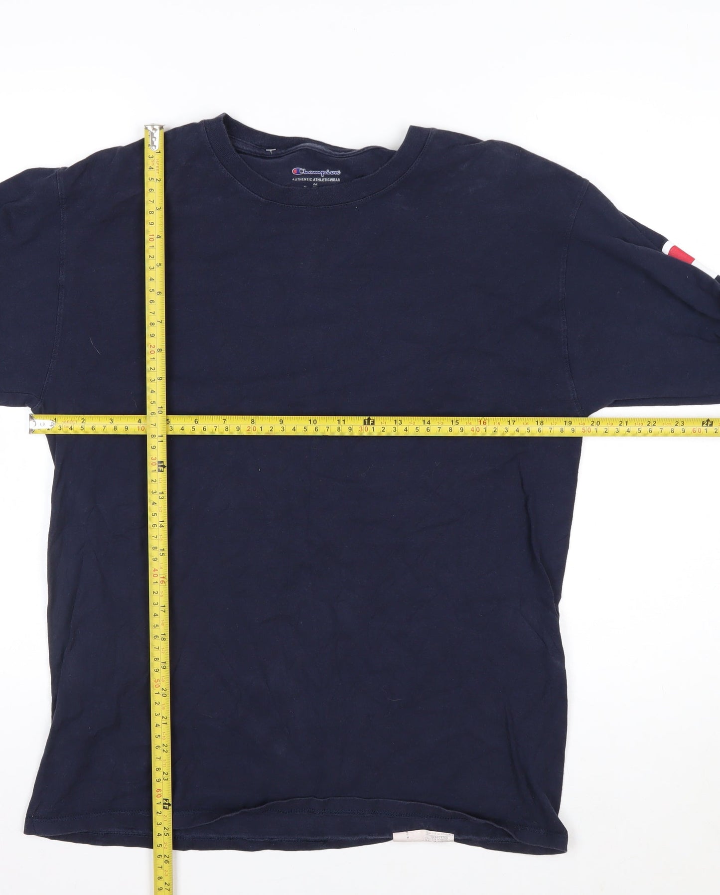 Champion Men's Blue Long Sleeve Cotton Crew Neck Athletic Top M