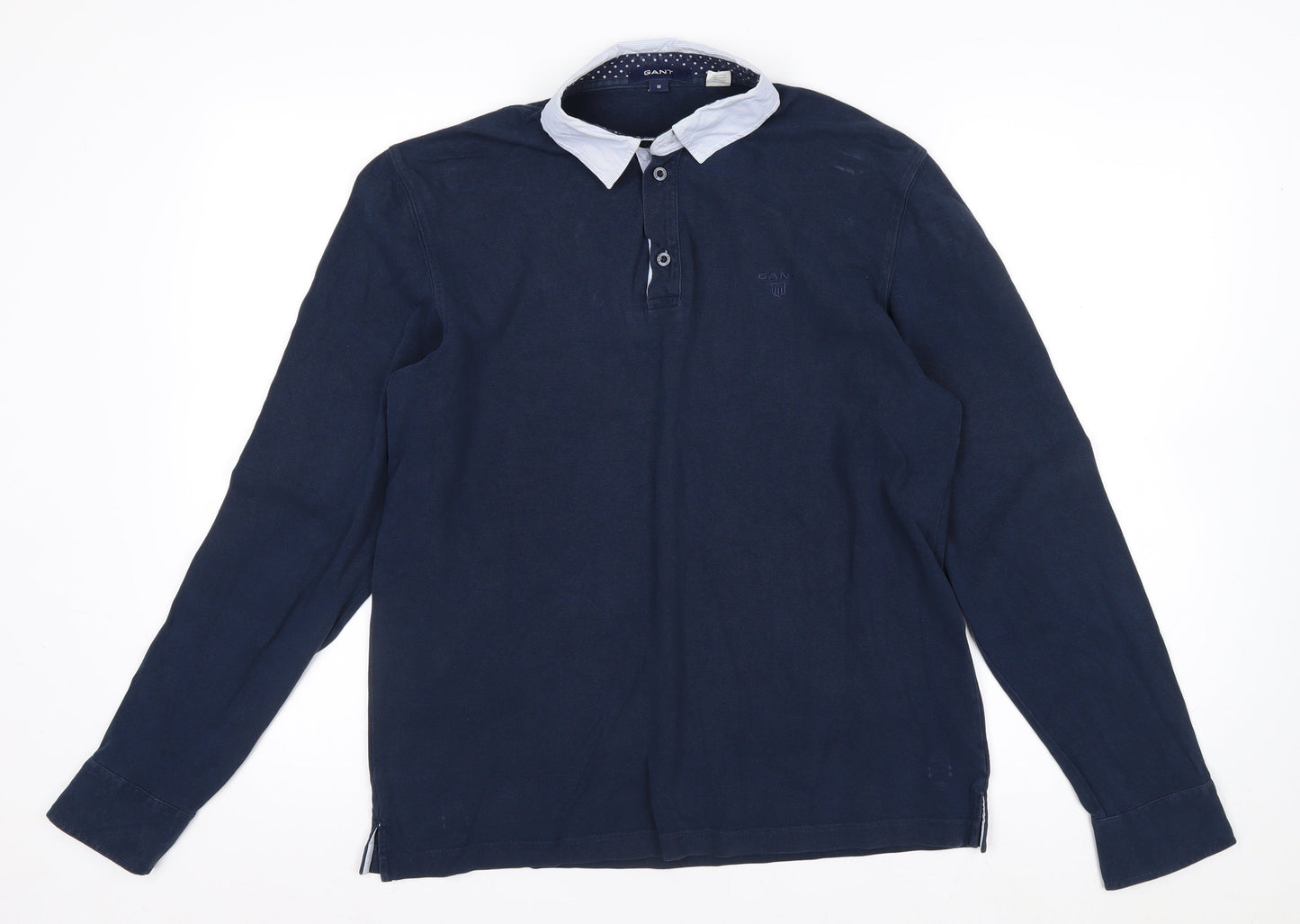 GANT Men's Blue Cotton Long Sleeve Collared Casual Shirt Size M
