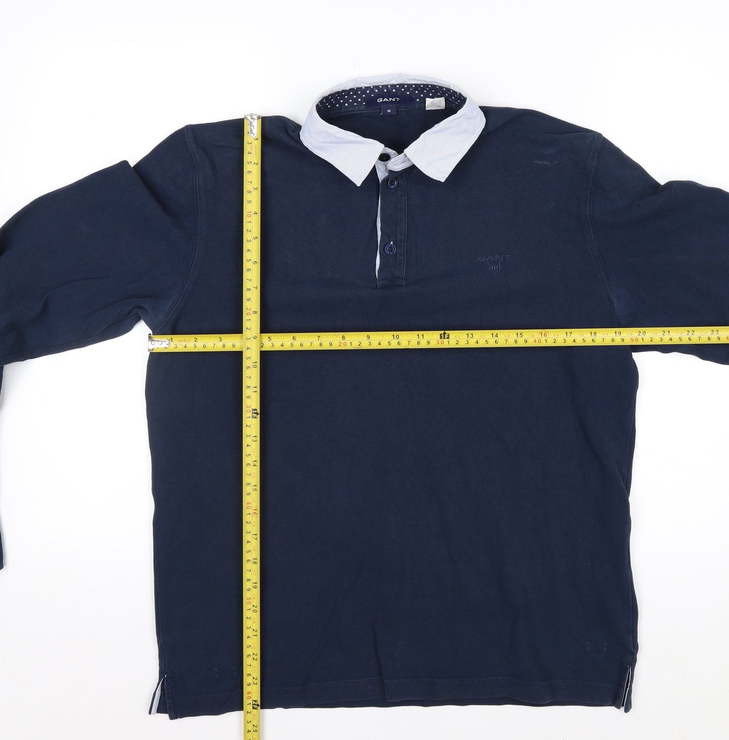 GANT Men's Blue Cotton Long Sleeve Collared Casual Shirt Size M