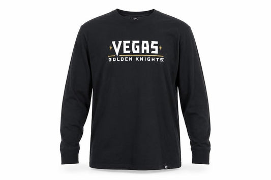 47 Men's Black Vegas Golden Knights Long Sleeve T-Shirt Size M
