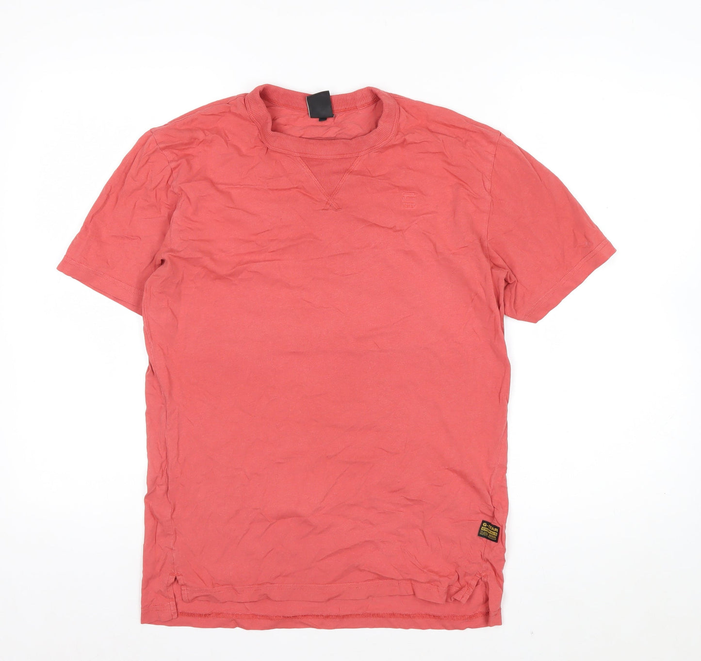 G-Star Raw Men's Red XS Crew Neck Cotton T-Shirt