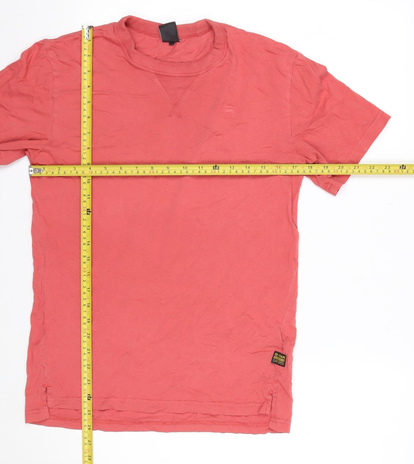 G-Star Raw Men's Red XS Crew Neck Cotton T-Shirt