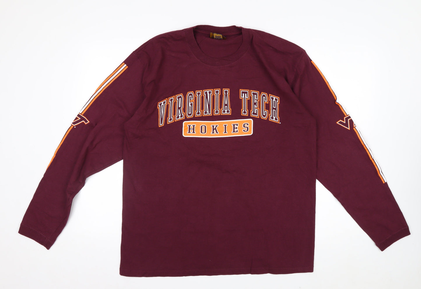 NCC Gold Apparel Men’s Red Long Sleeve Virginia Tech T-Shirt L