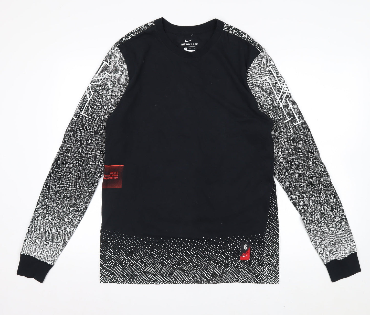 Nike Men's Black Long Sleeve Dri-Fit Graphic Casual Shirt Size M