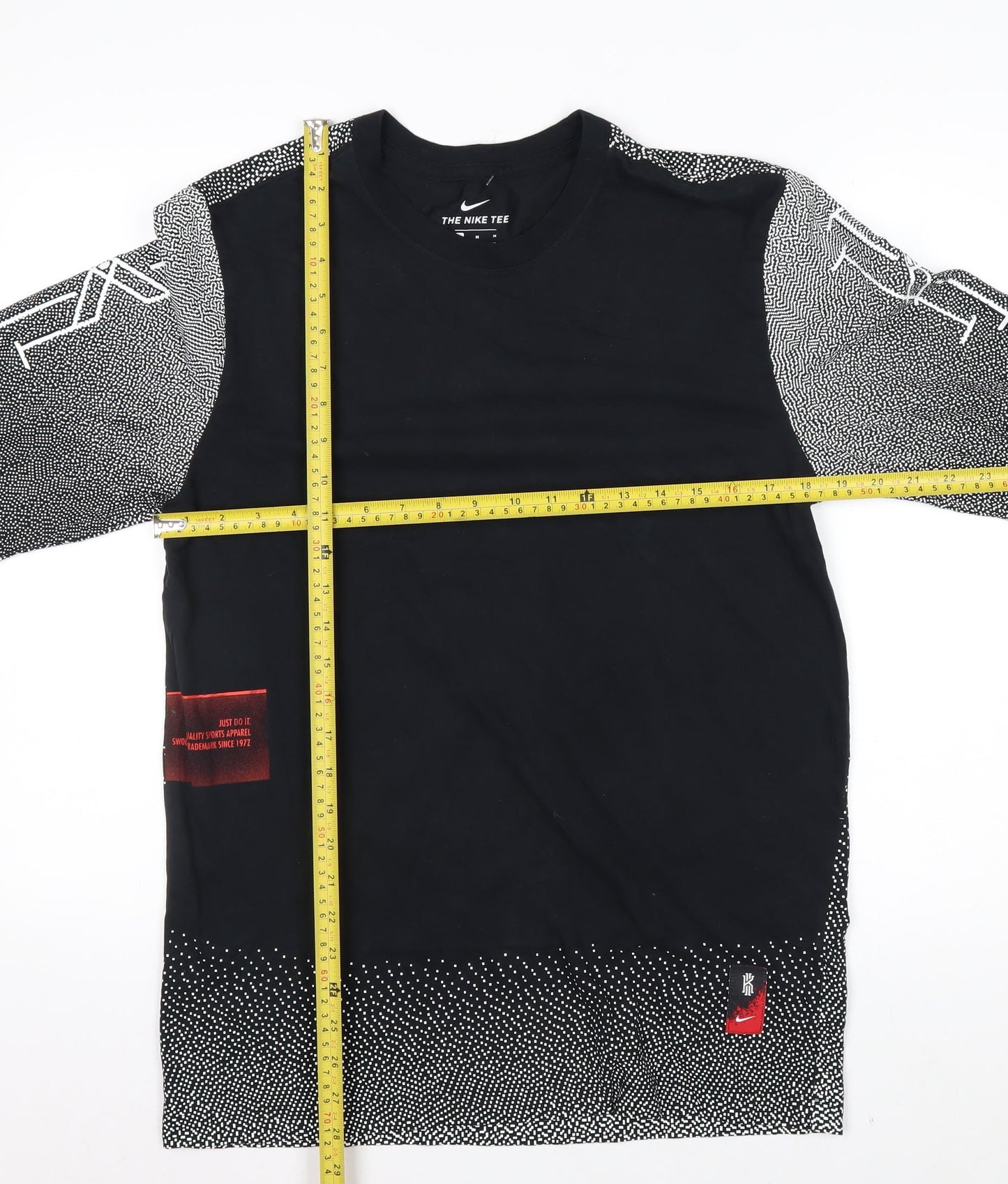 Nike Men's Black Long Sleeve Dri-Fit Graphic Casual Shirt Size M