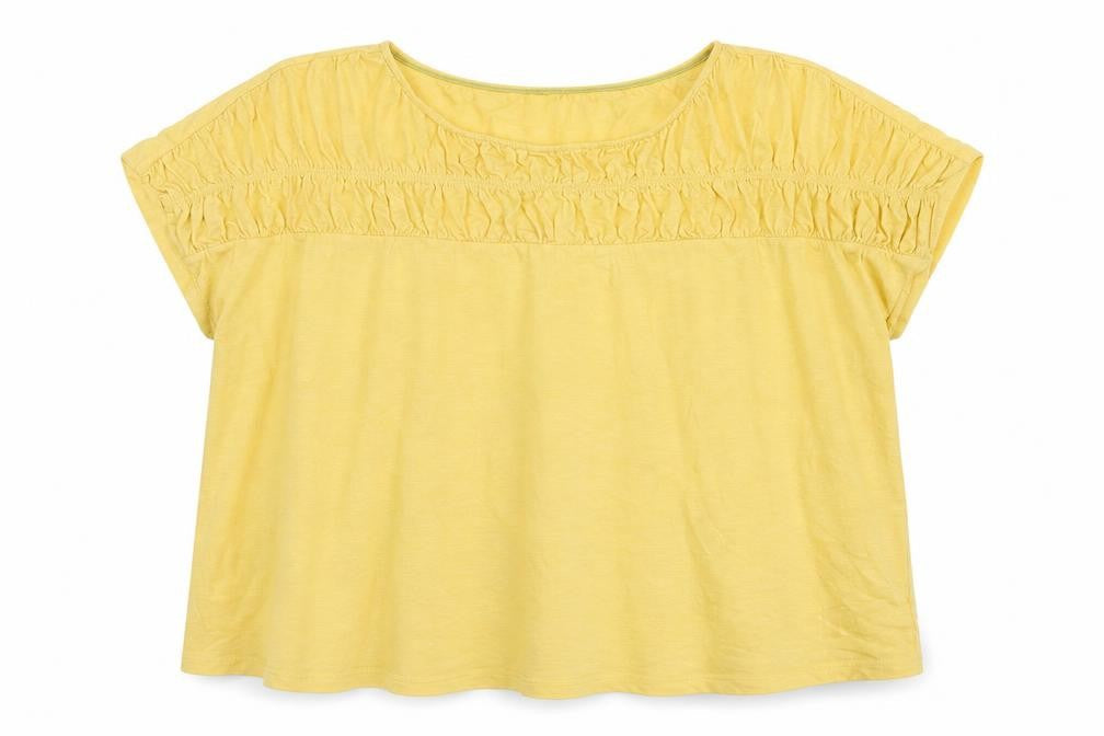 White Stuff Womens Yellow Cotton Tunic Blouse Size 24