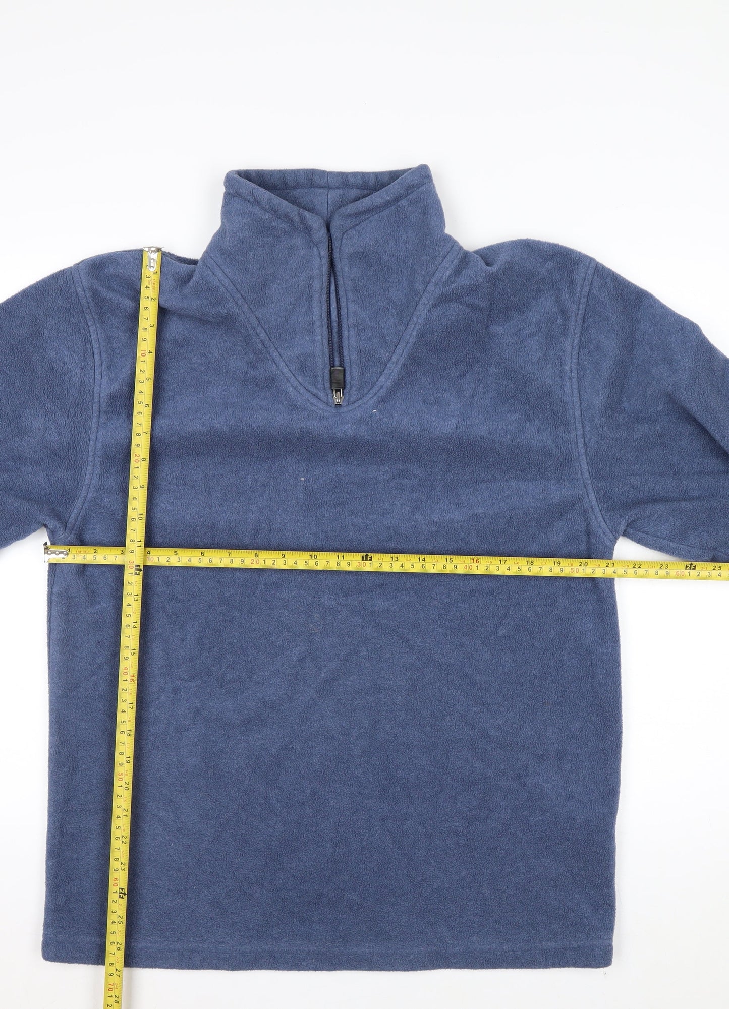 Hawkshead Men's Blue 1/4 Zip Fleece Pullover Sweatshirt Size S