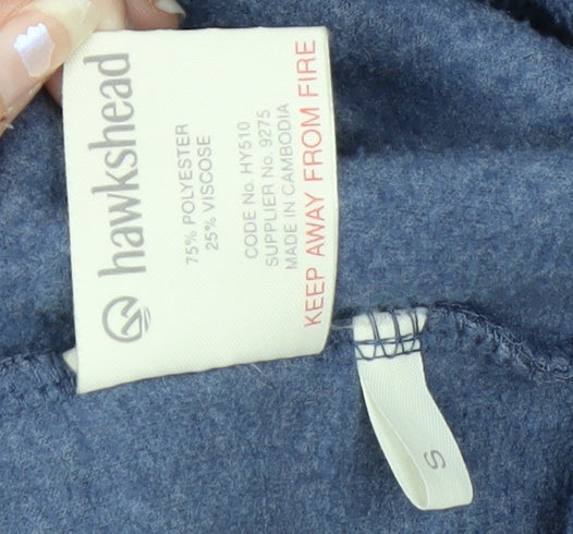 Hawkshead Men's Blue 1/4 Zip Fleece Pullover Sweatshirt Size S