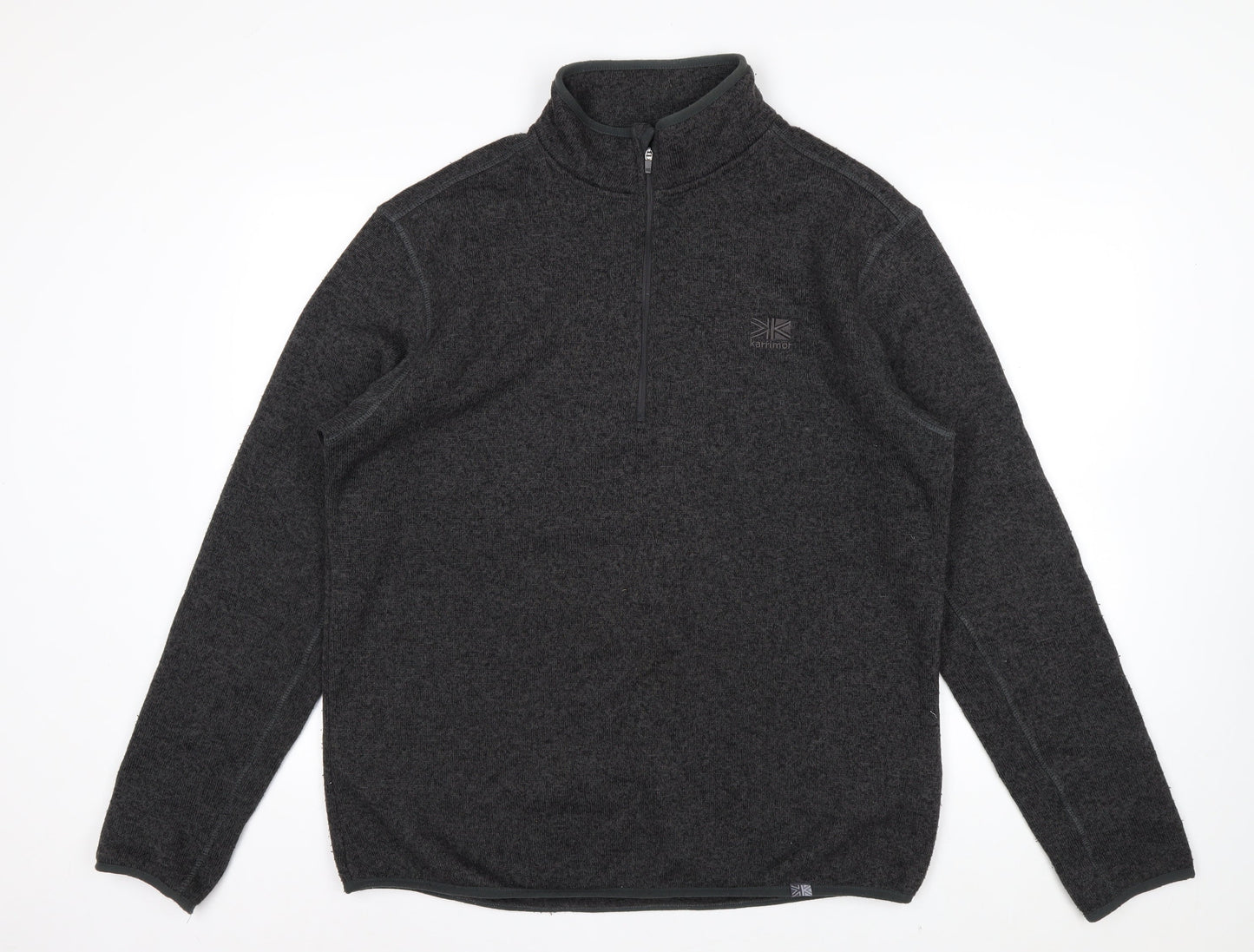 Karrimor Men's Grey XL Fleece 1/4 Zip Pullover Sweatshirt